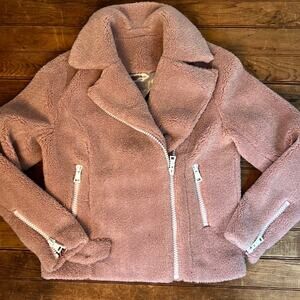 MOTHER Pink Fleece Jacket